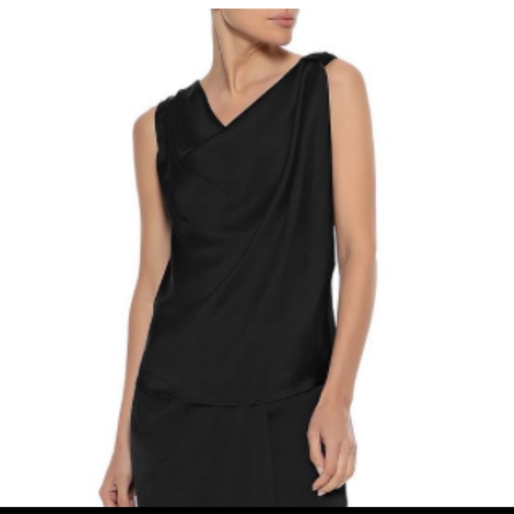 Sanna draped satin top by Iris & Ink